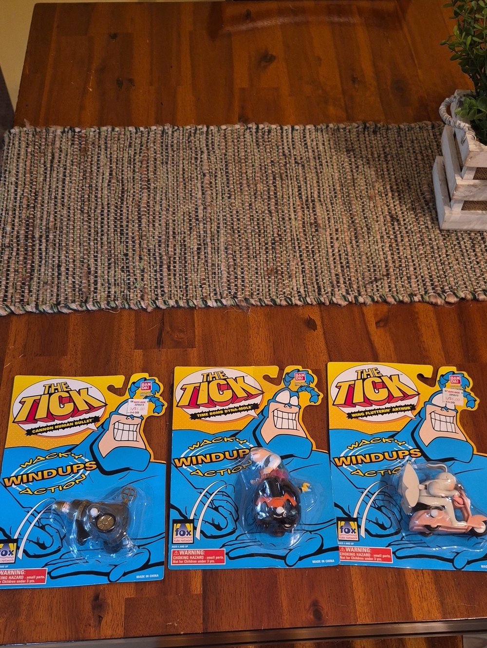 1995 The Tick Windups Action Figure Toy Set Of 3 Vintage